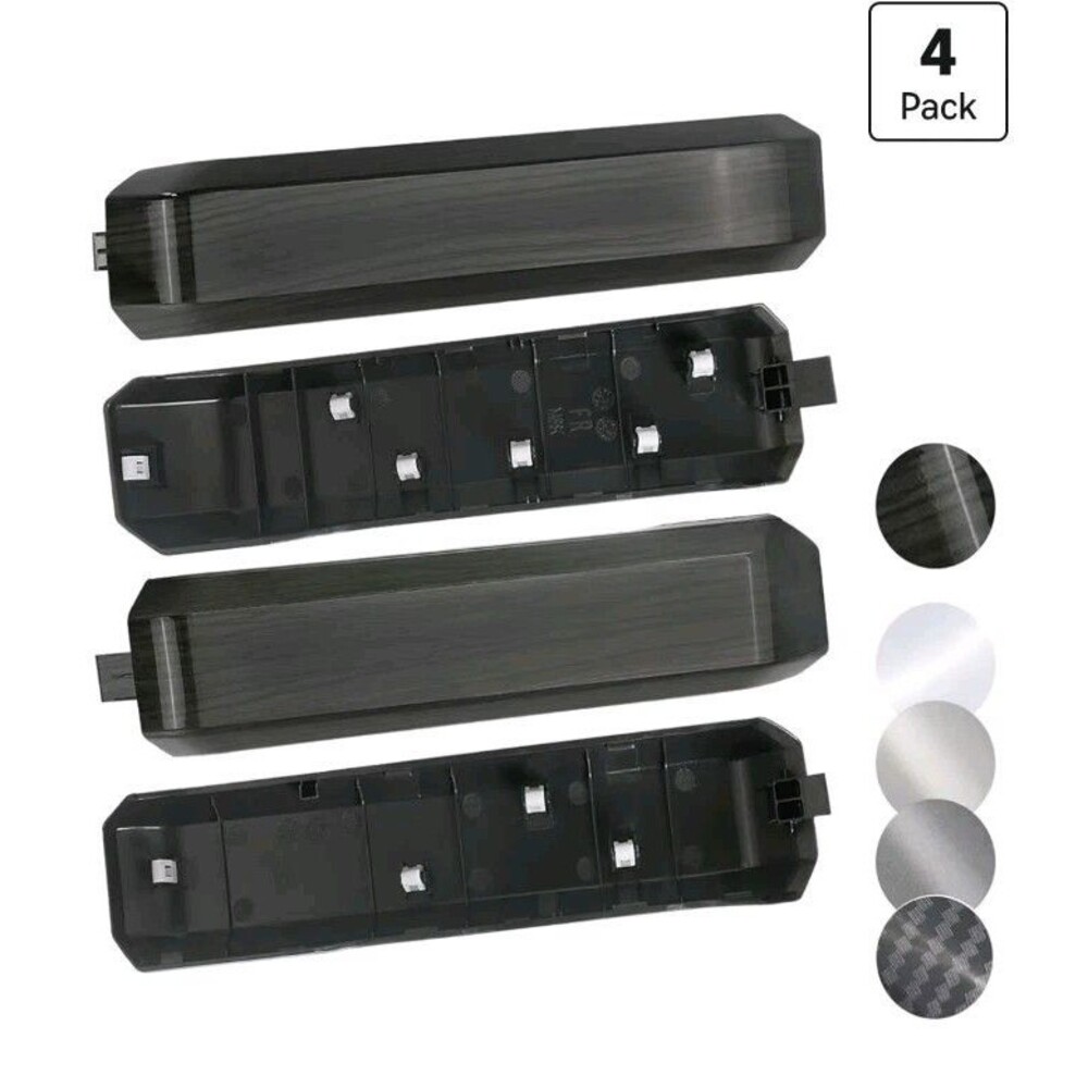 Interior Door Handle Trim Cover for 2015-20 Ford F-150 SuperCrew Black Wood Grai